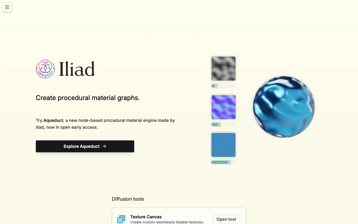 Iliad homepage screenshot