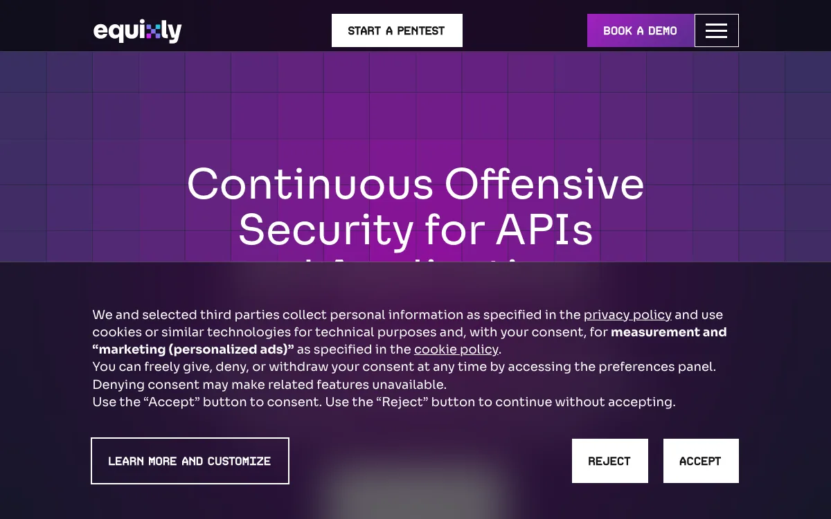 Equixly homepage screenshot