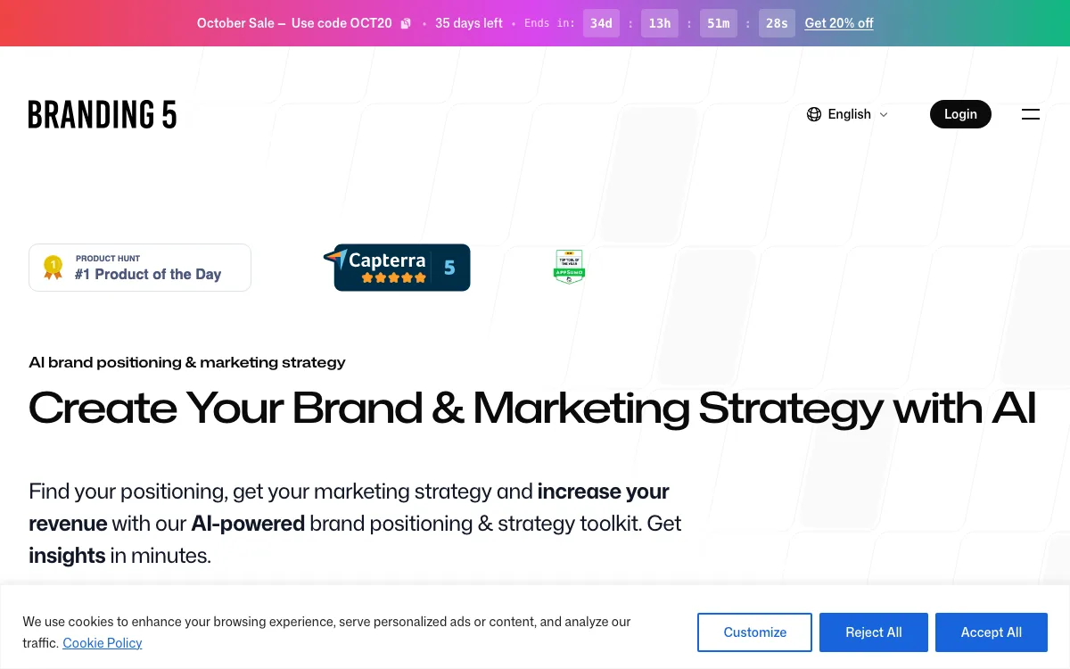 Branding 5 homepage screenshot