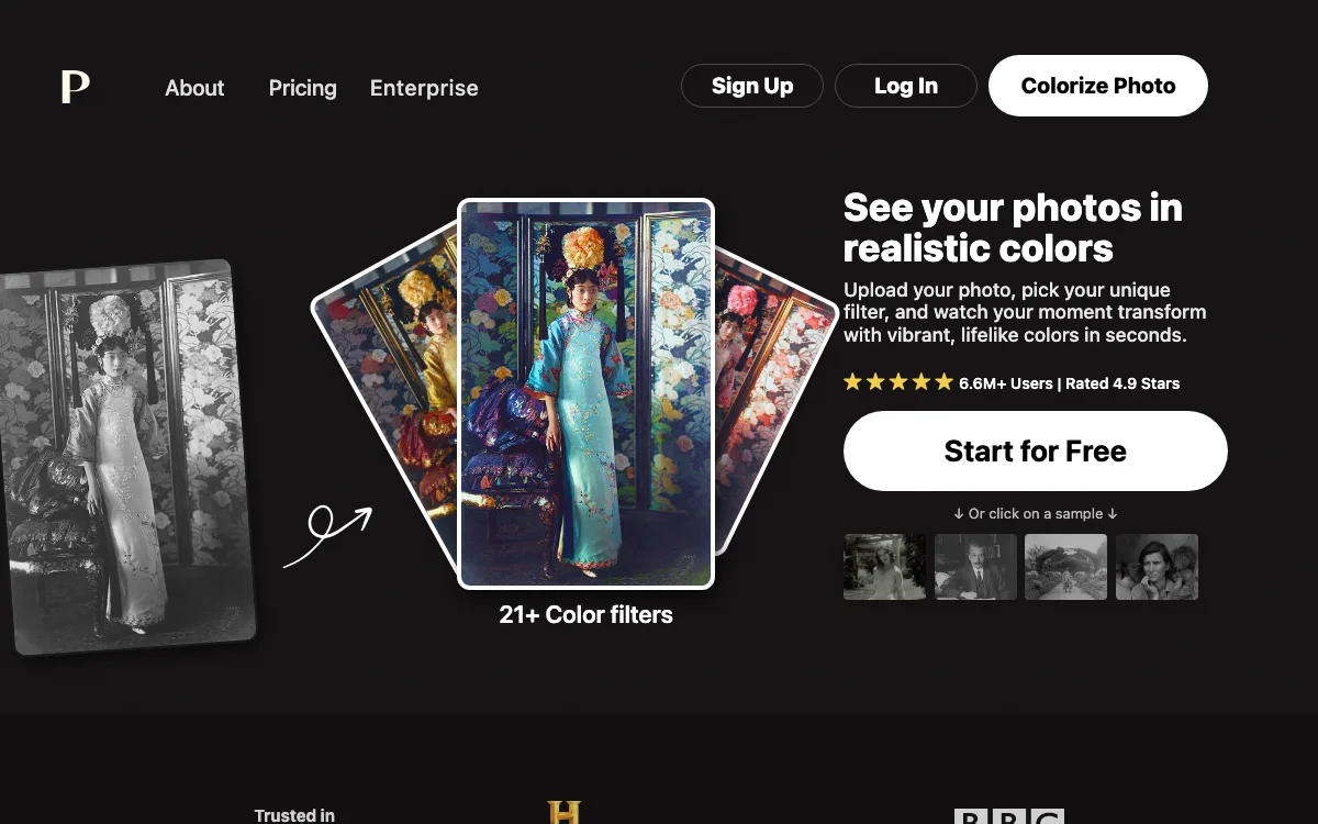 Palette.fm homepage screenshot