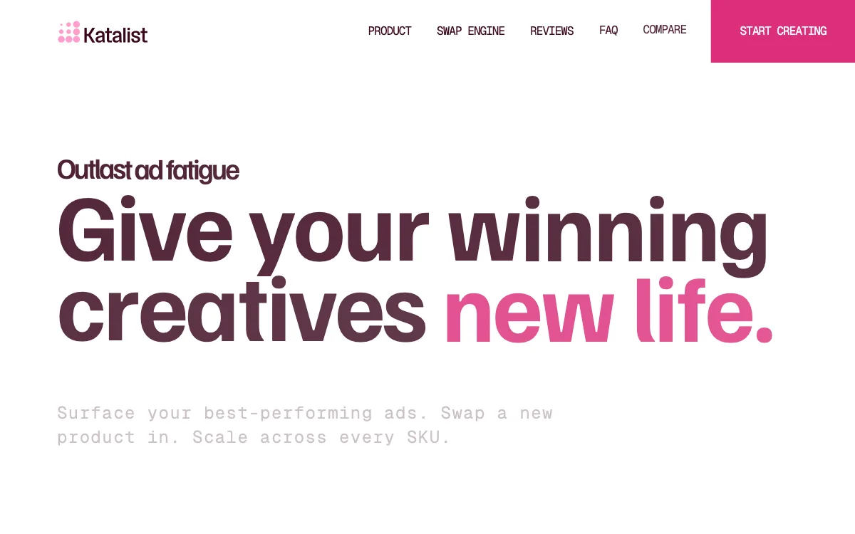 Katalist homepage screenshot