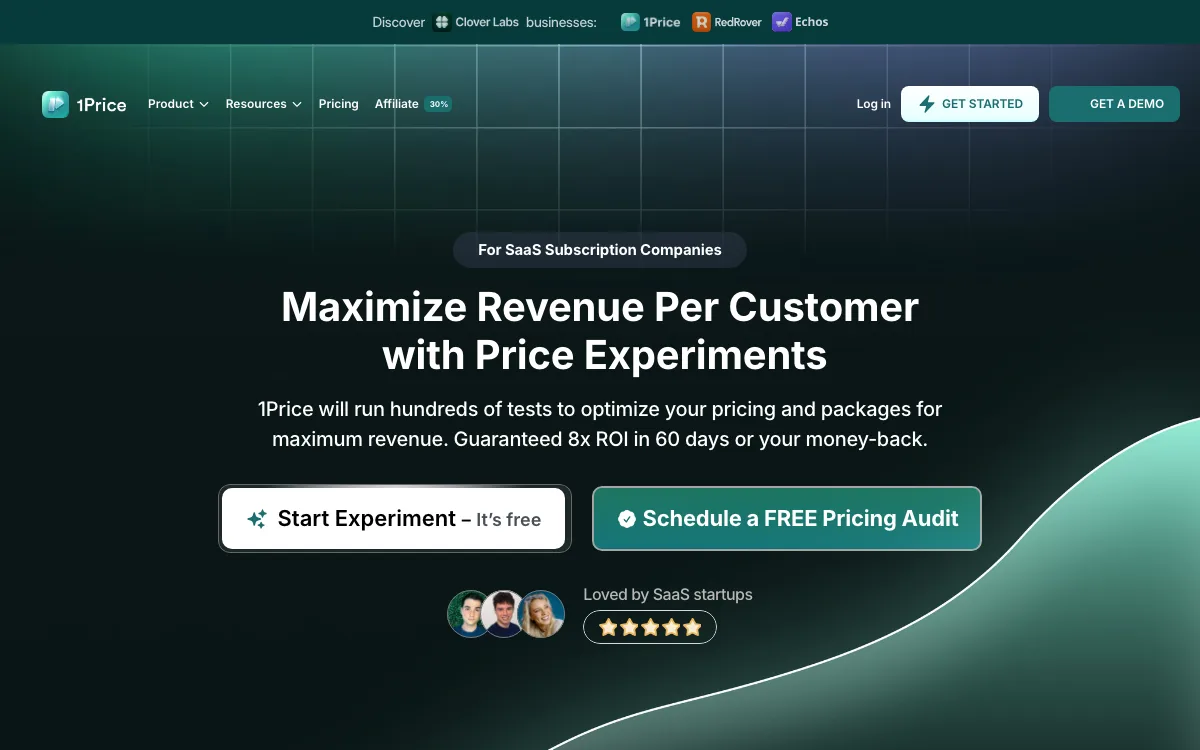 1Price homepage screenshot