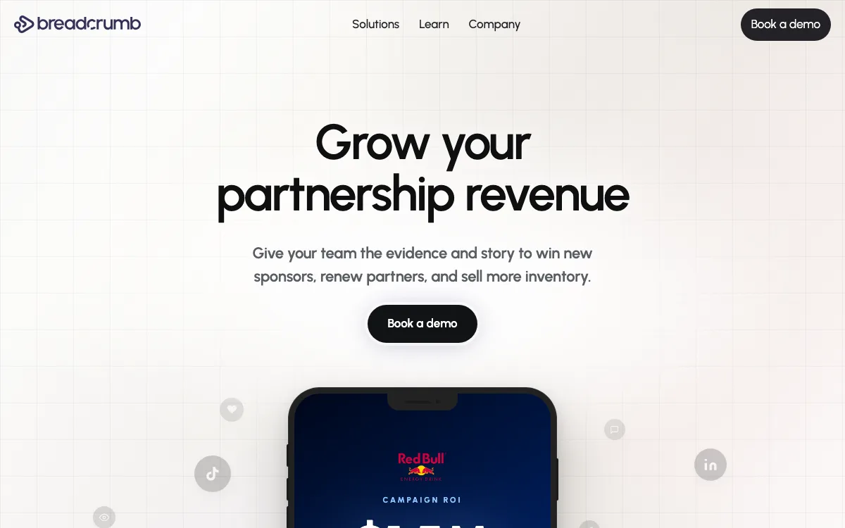 Breadcrumb homepage screenshot
