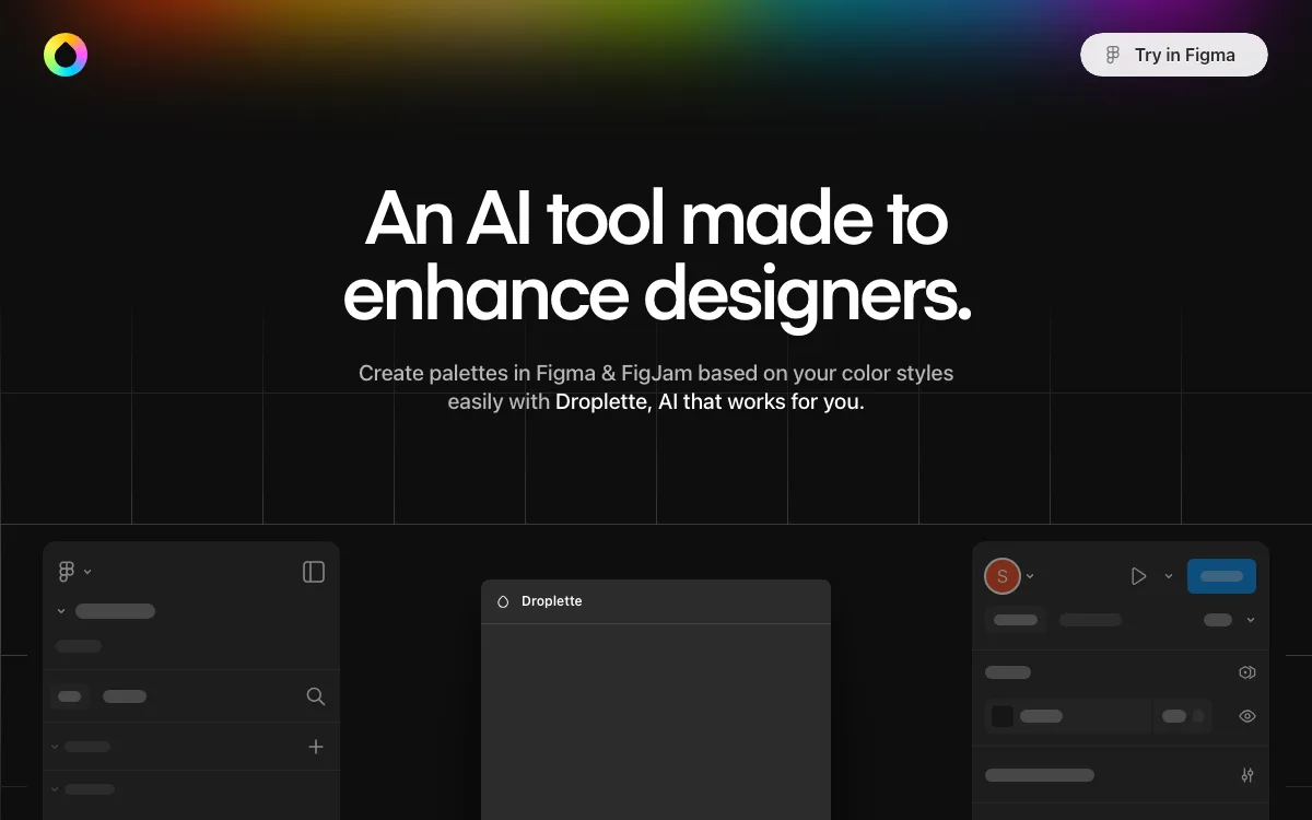 Droplette homepage screenshot