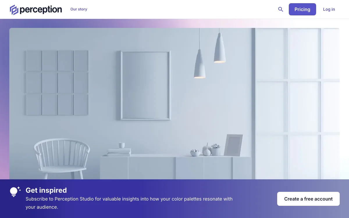 Perception homepage screenshot
