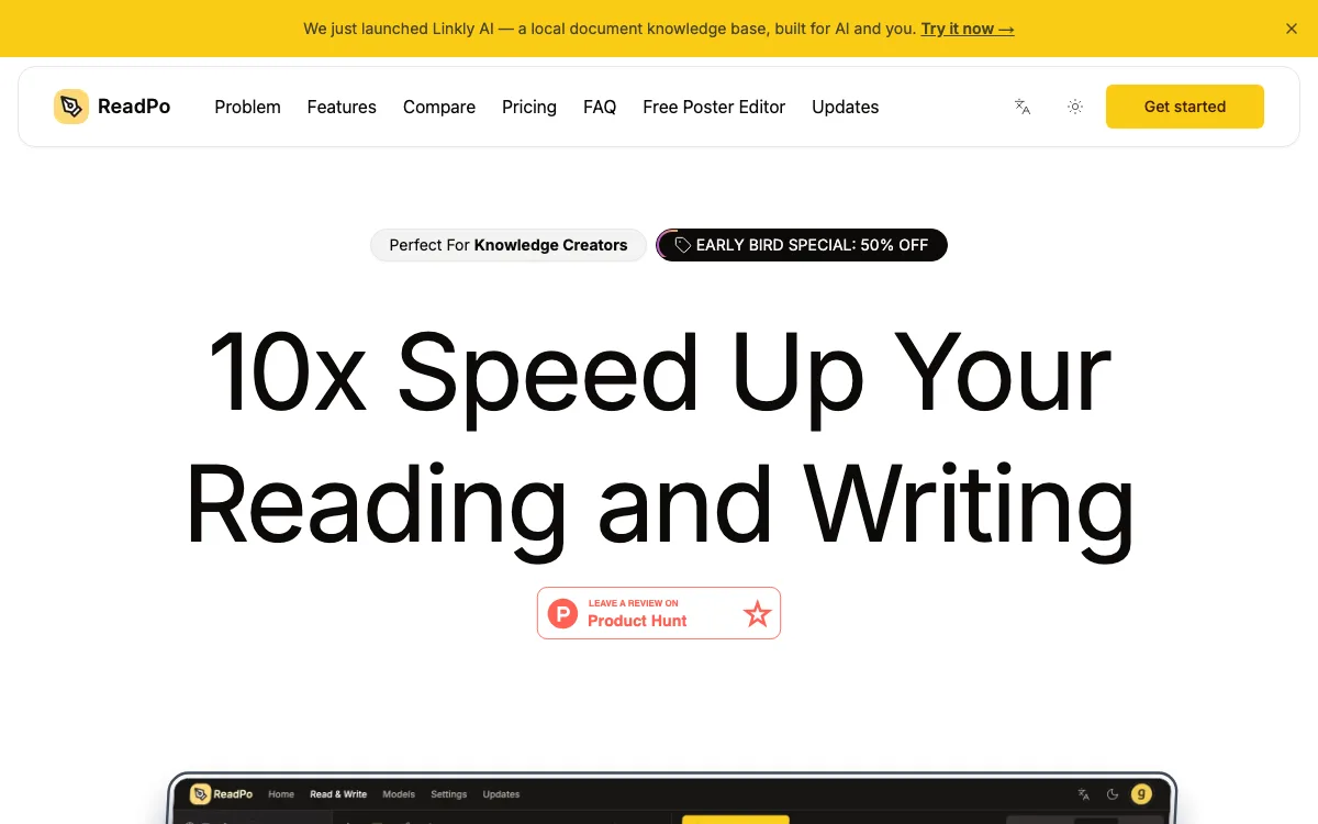 ReadPo homepage screenshot