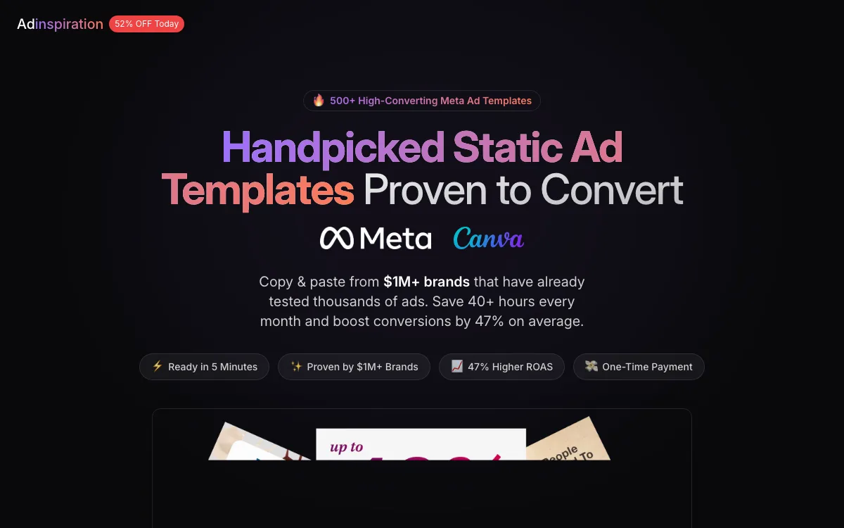 Adinspiration homepage screenshot