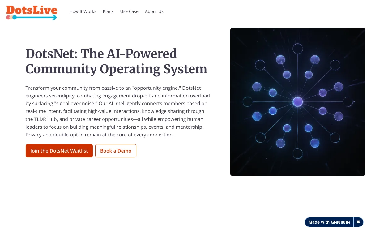 DotsPal homepage screenshot