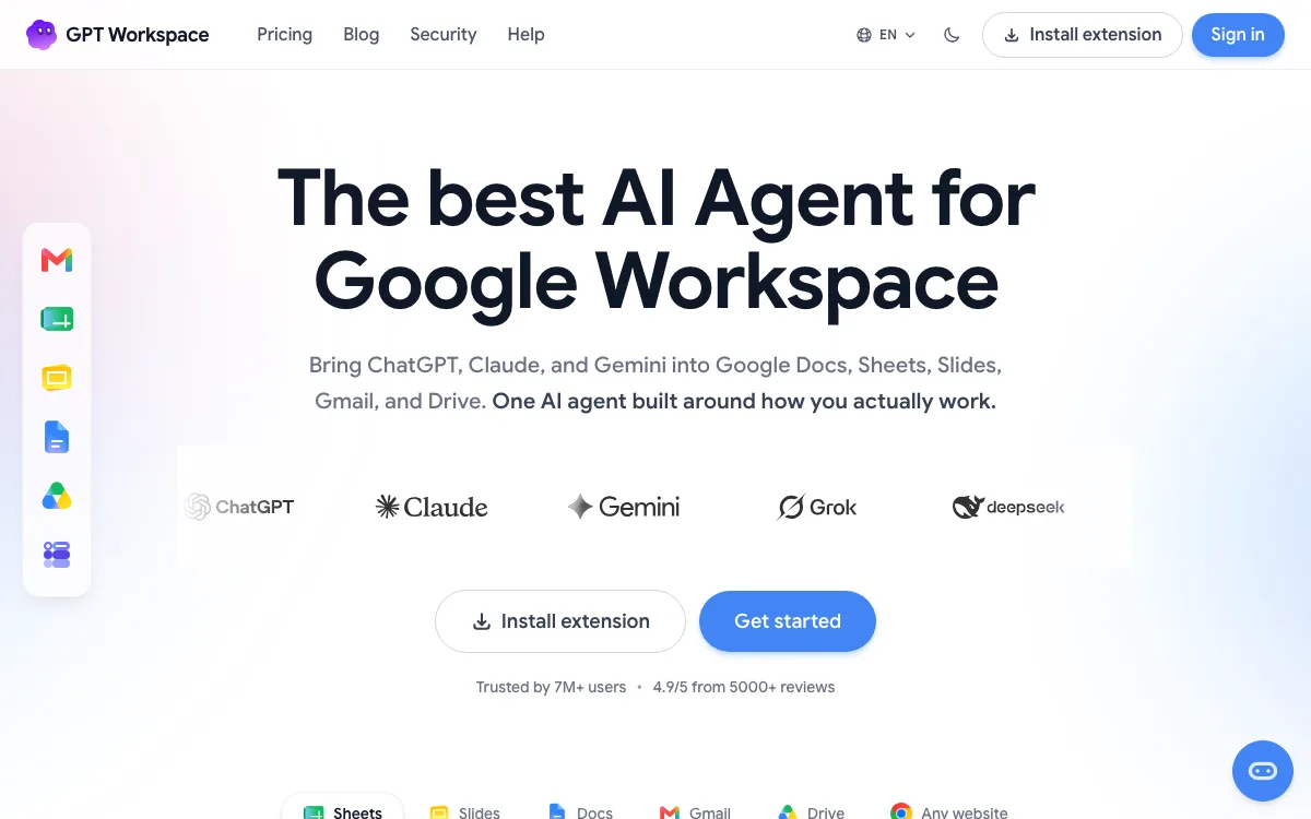 GPT Space homepage screenshot