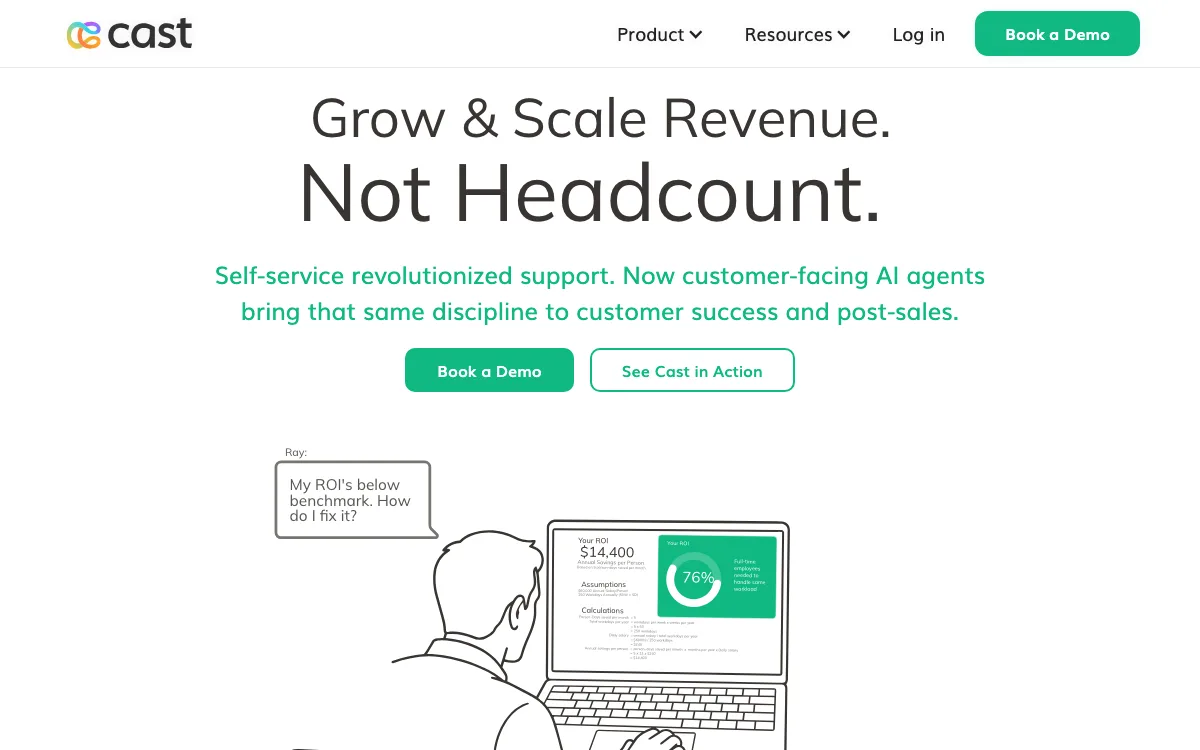 Cast.app homepage screenshot