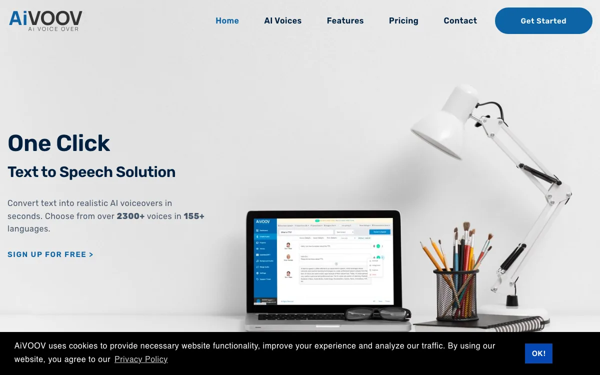 AiVOOV homepage screenshot