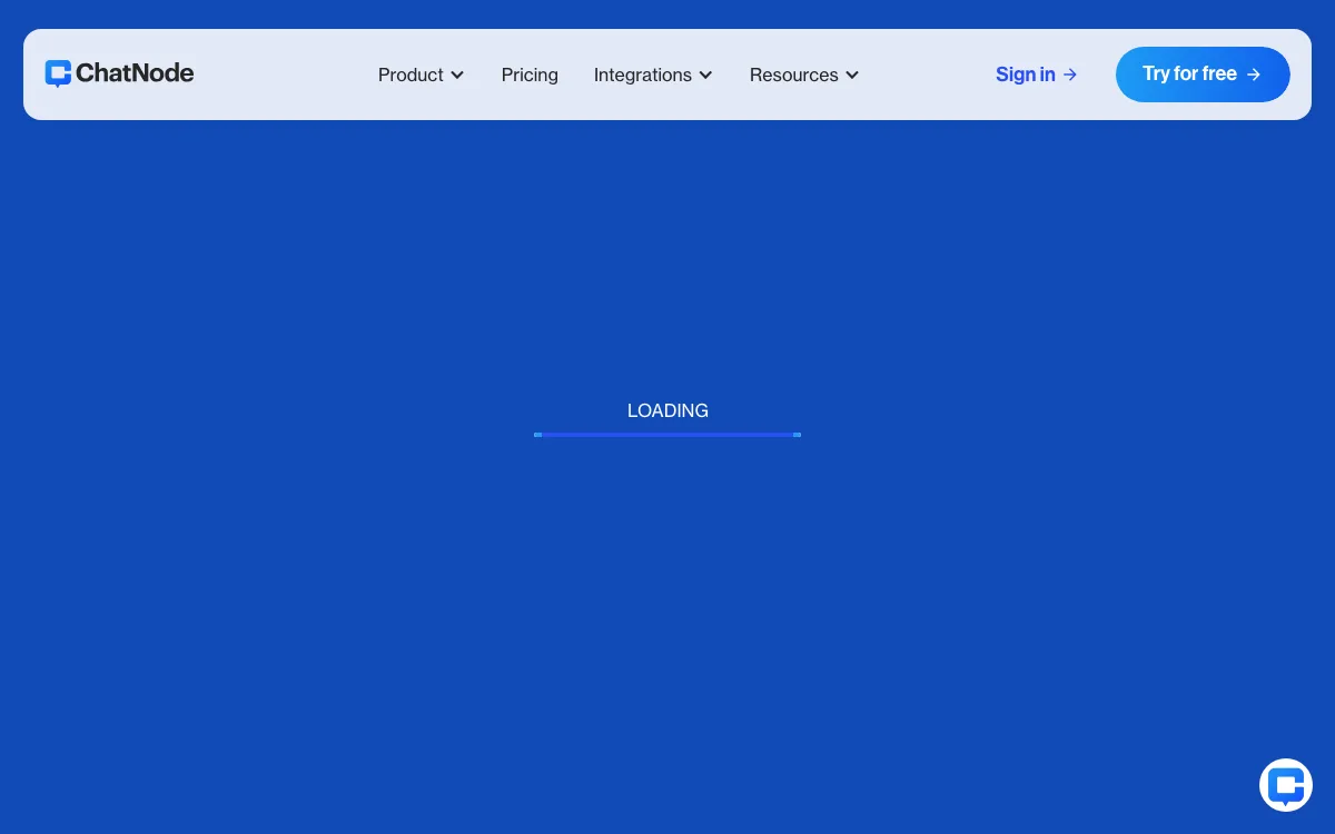 ChatNode homepage screenshot