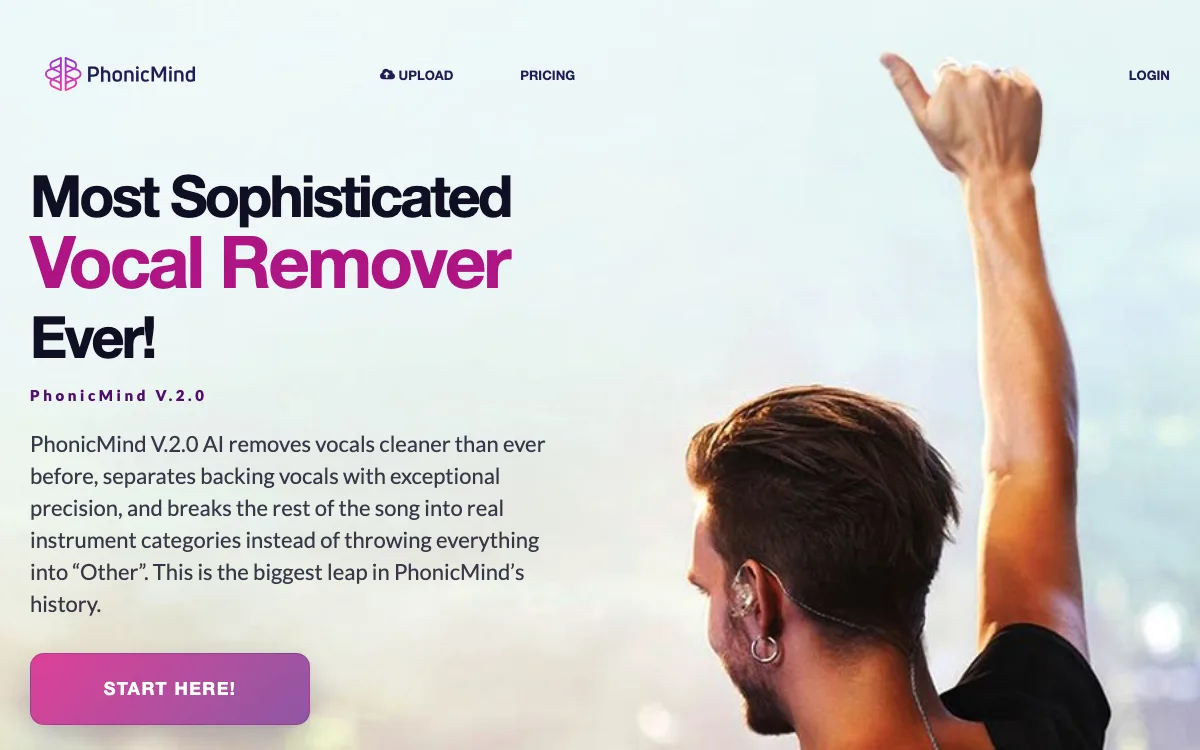 PhonicMind homepage screenshot