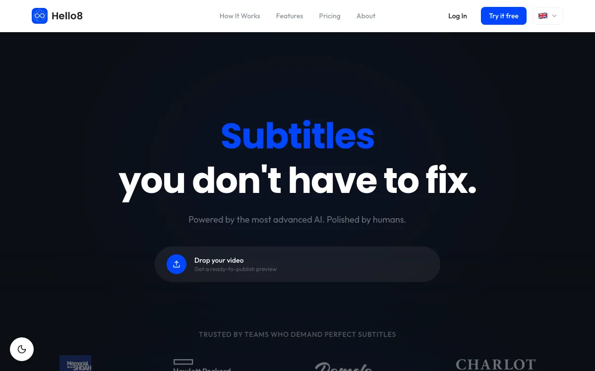 Hello8 homepage screenshot