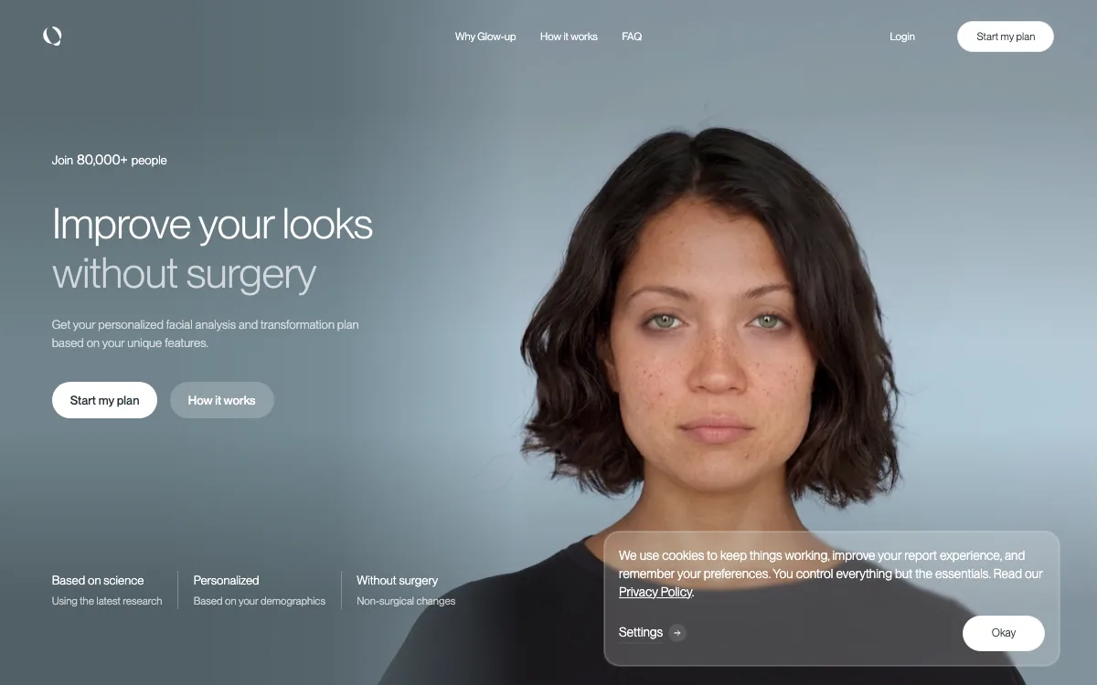 Facial Assessment Tool homepage screenshot
