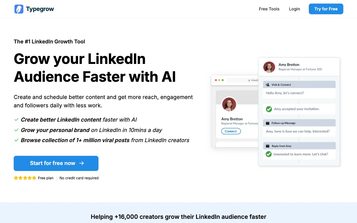 Typegrow homepage screenshot