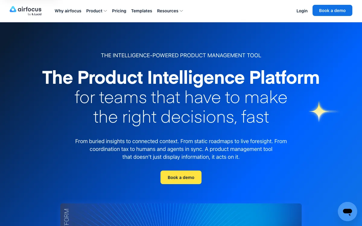 AI Assist by airfocus homepage screenshot