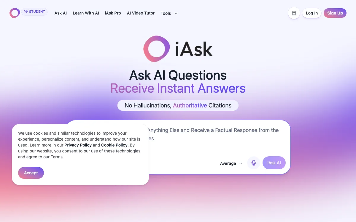 iAskai homepage screenshot