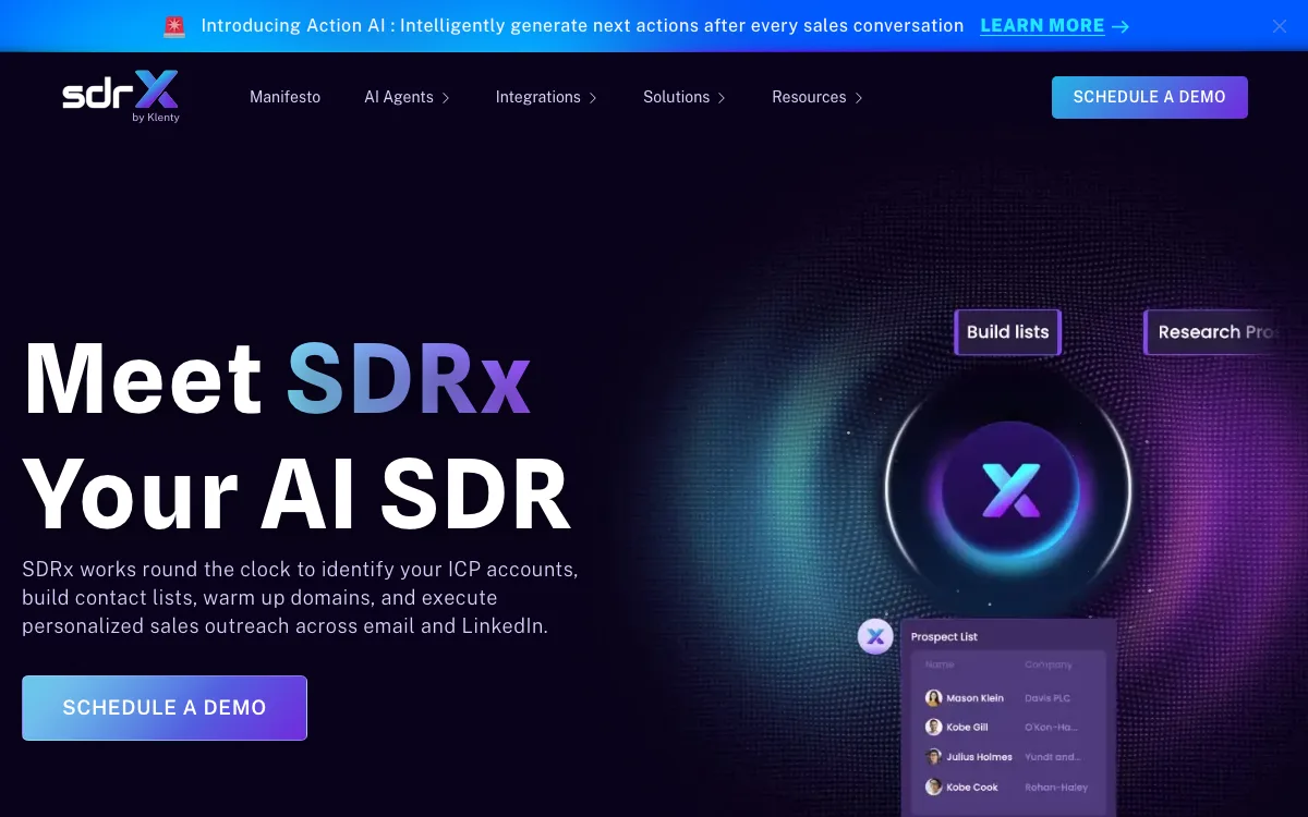 SDRx homepage screenshot