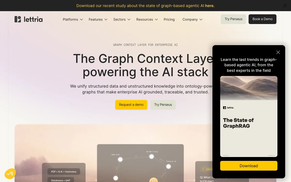Lettria homepage screenshot