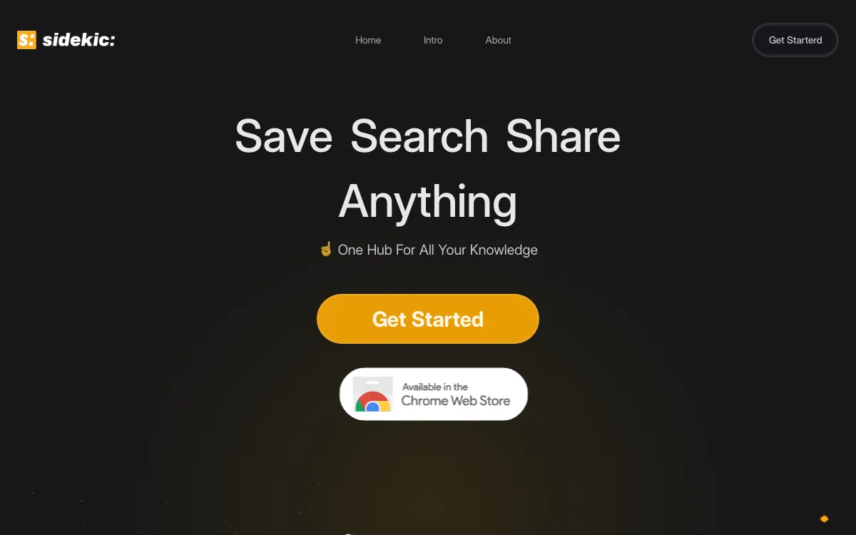 Sidekic AI homepage screenshot