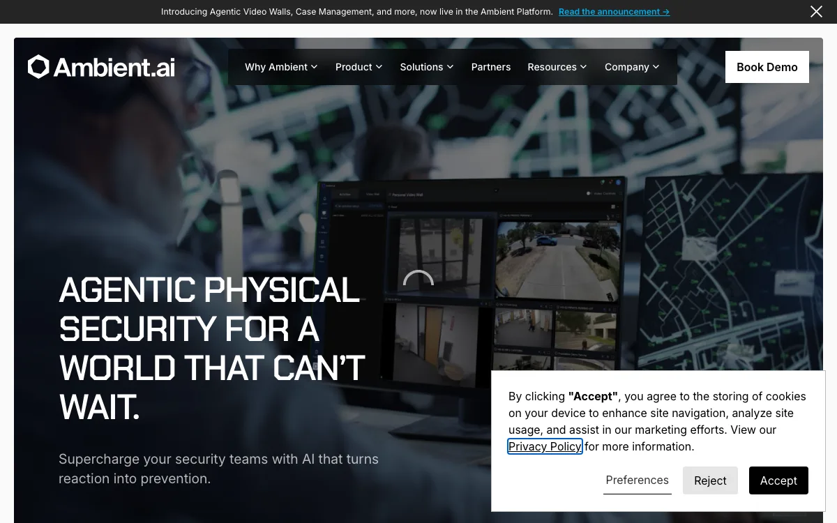 Ambient AI homepage screenshot