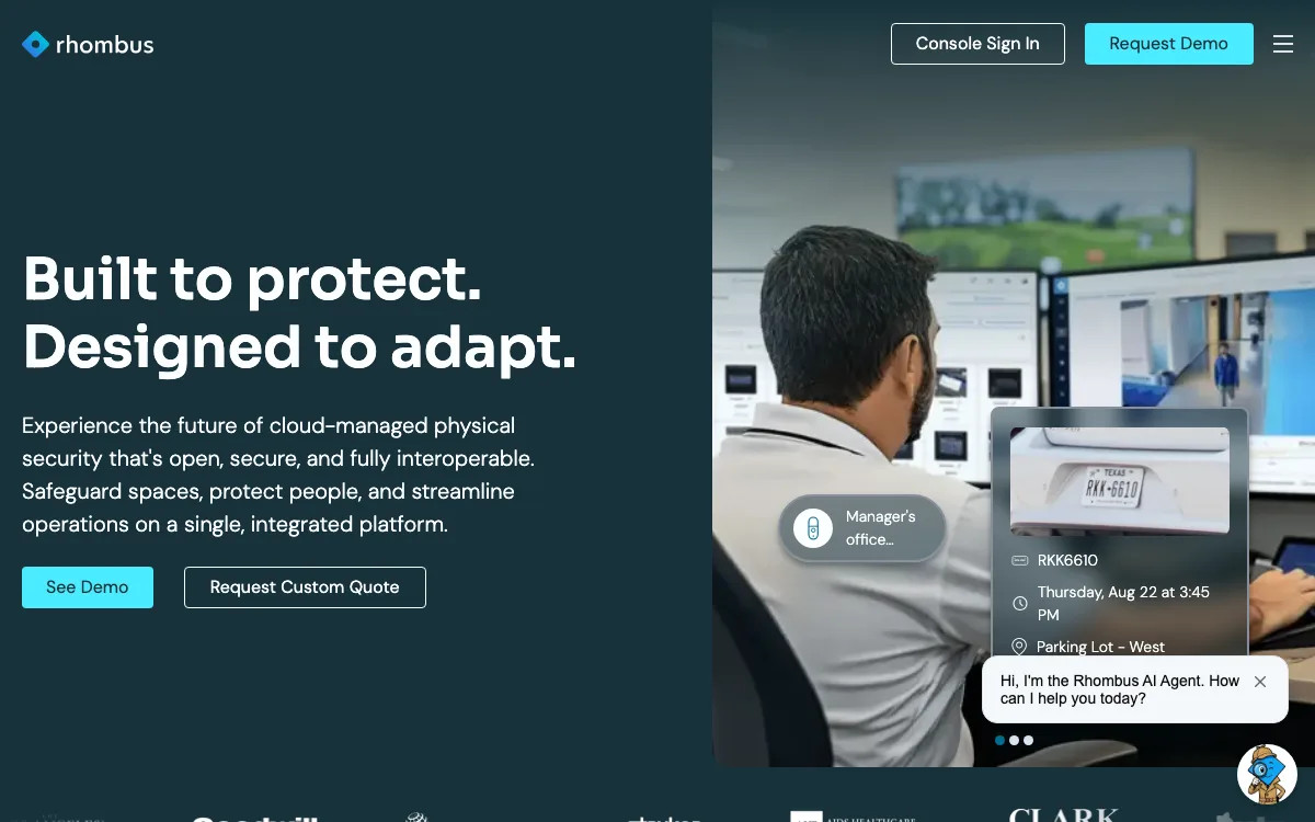 Rhombus homepage screenshot