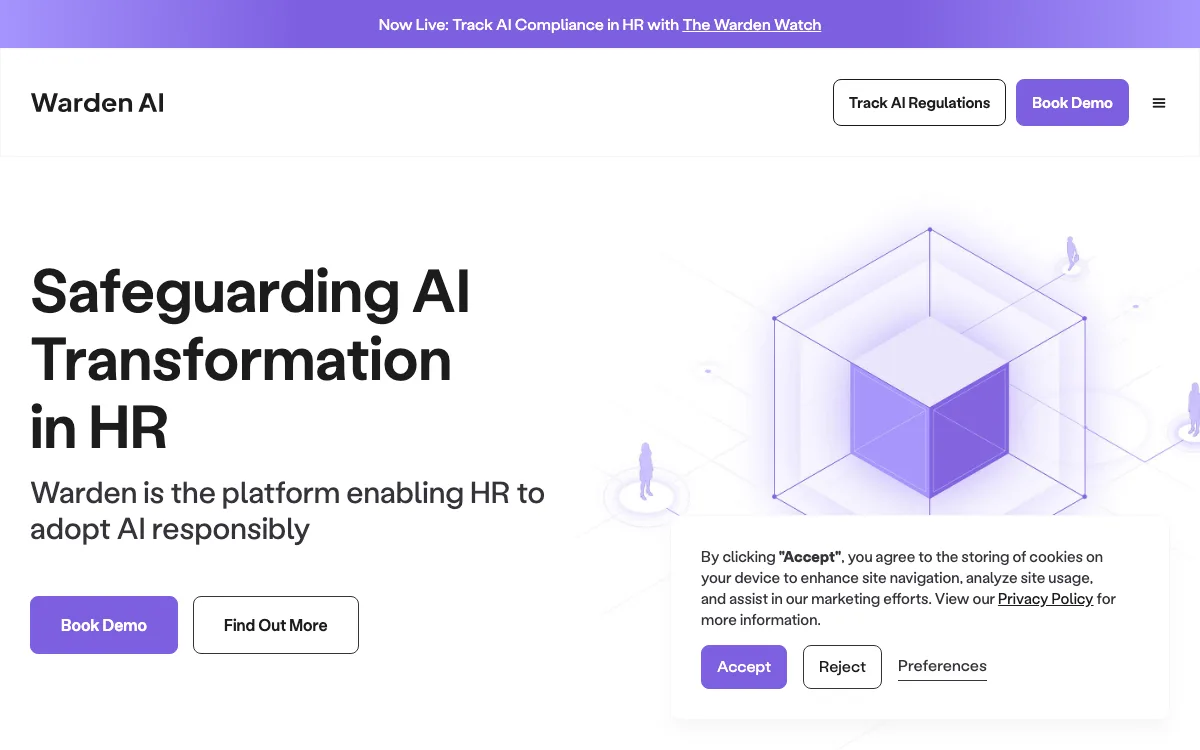 Warden AI homepage screenshot