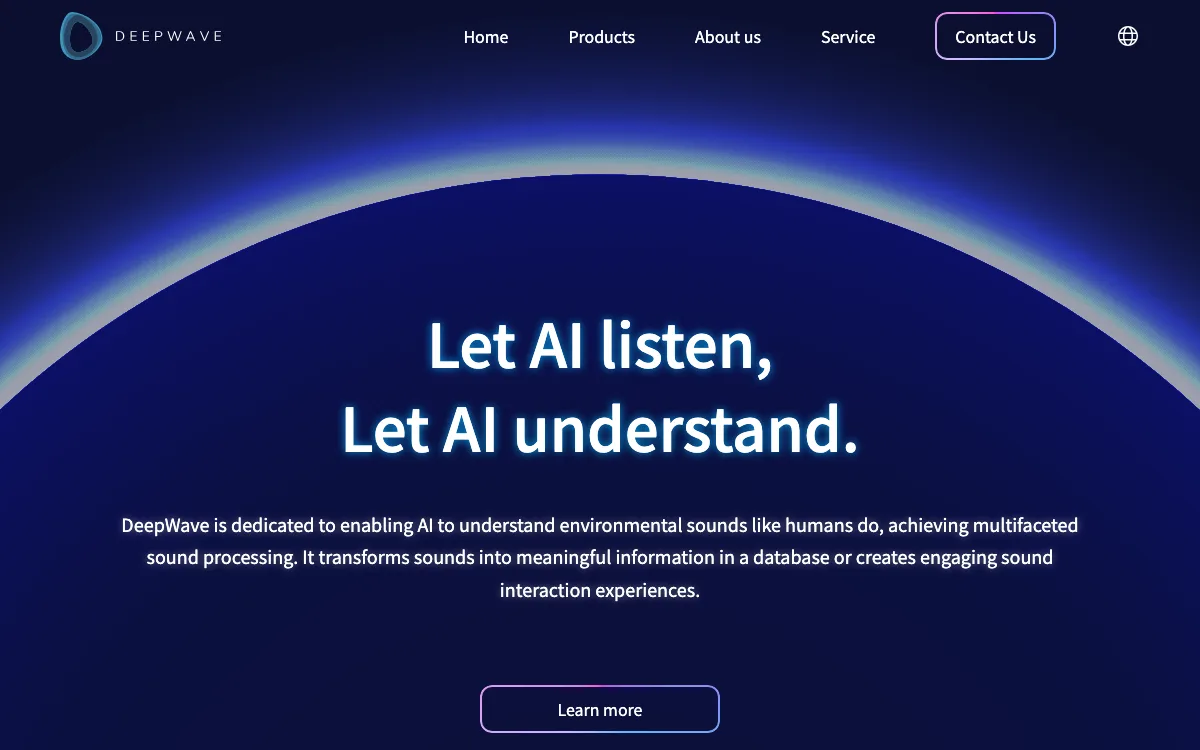Noise Eraser homepage screenshot