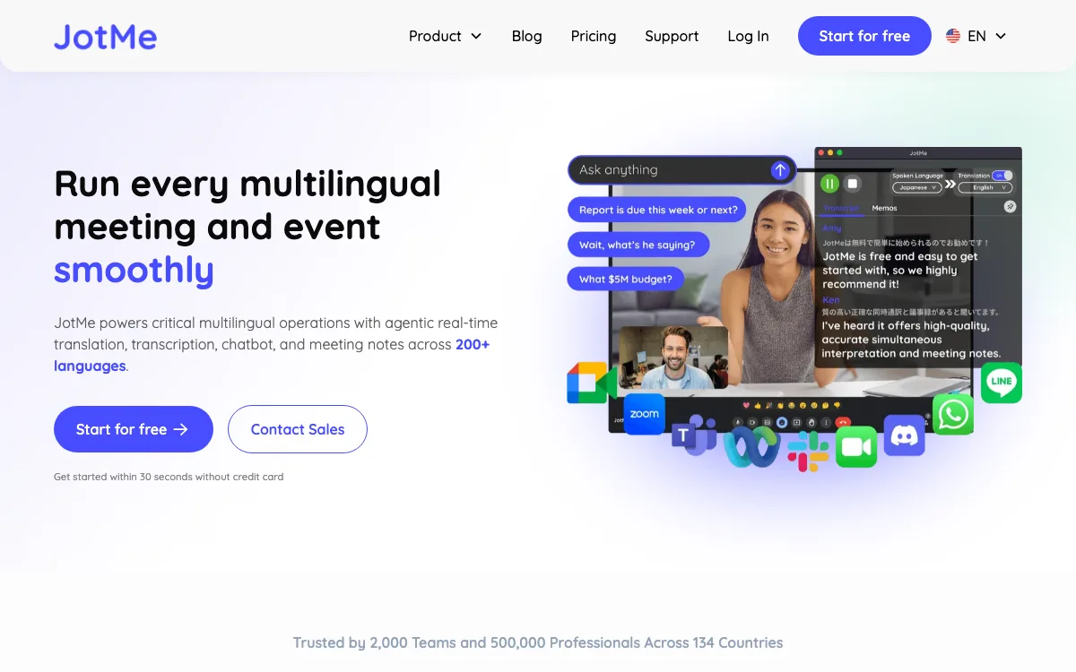 AI Translation and N... homepage screenshot