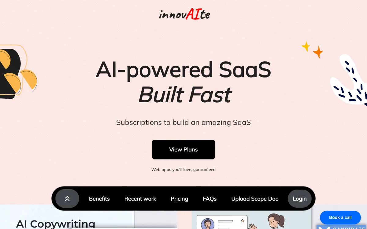 Innovaite homepage screenshot