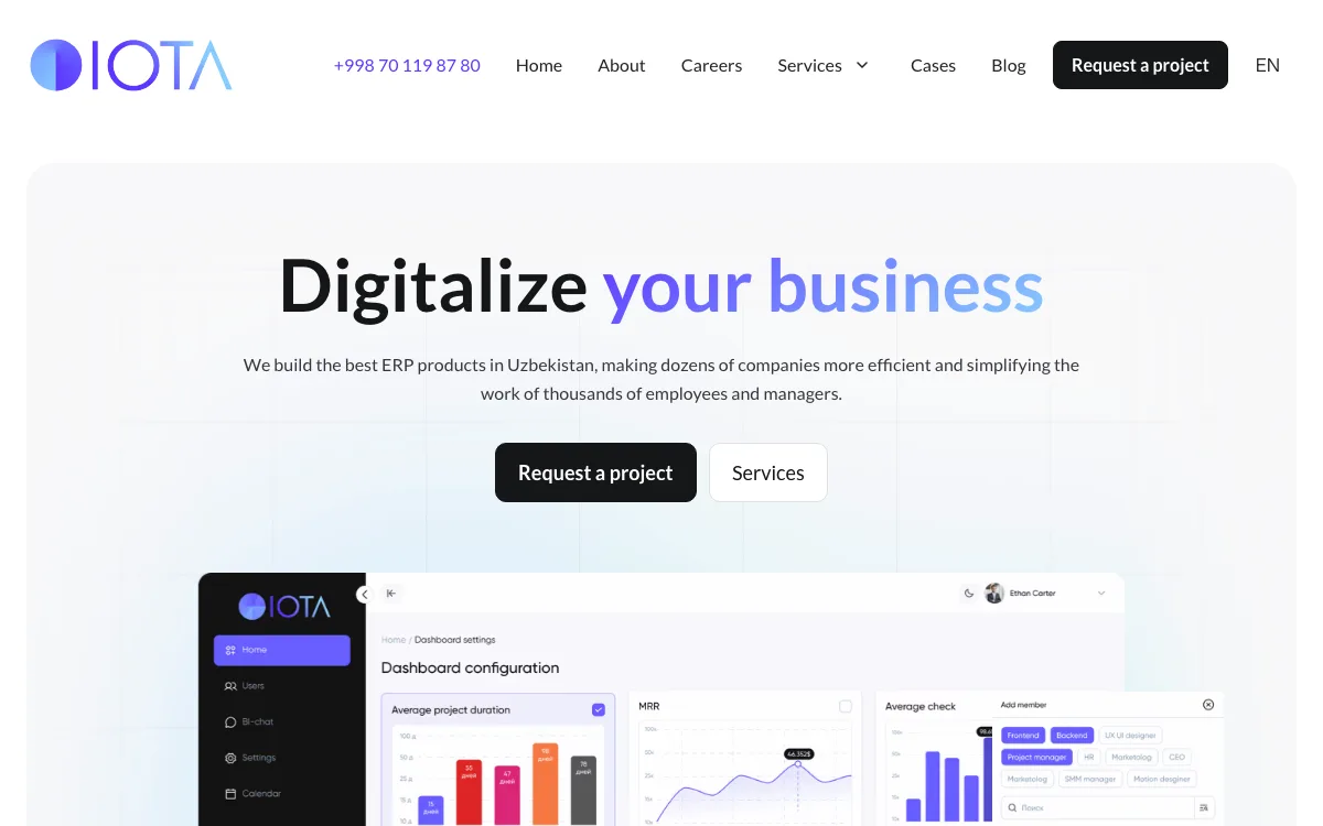 IOTA homepage screenshot