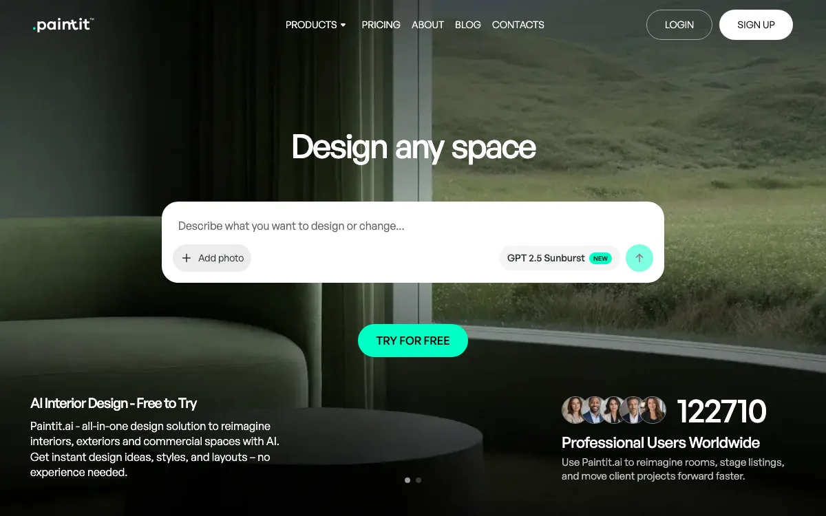 PAINTIT.AI homepage screenshot