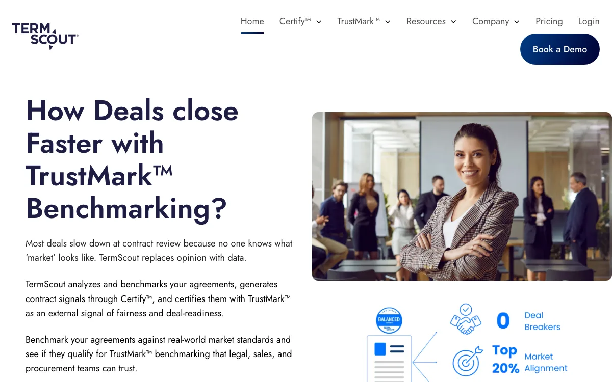 TermScout homepage screenshot