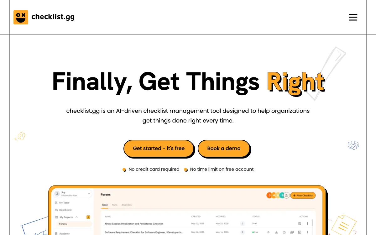 checklist.gg homepage screenshot