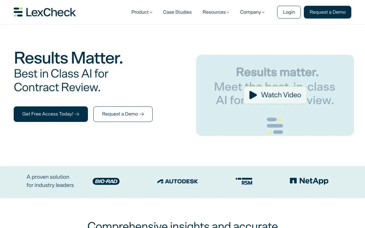 LexCheck homepage screenshot