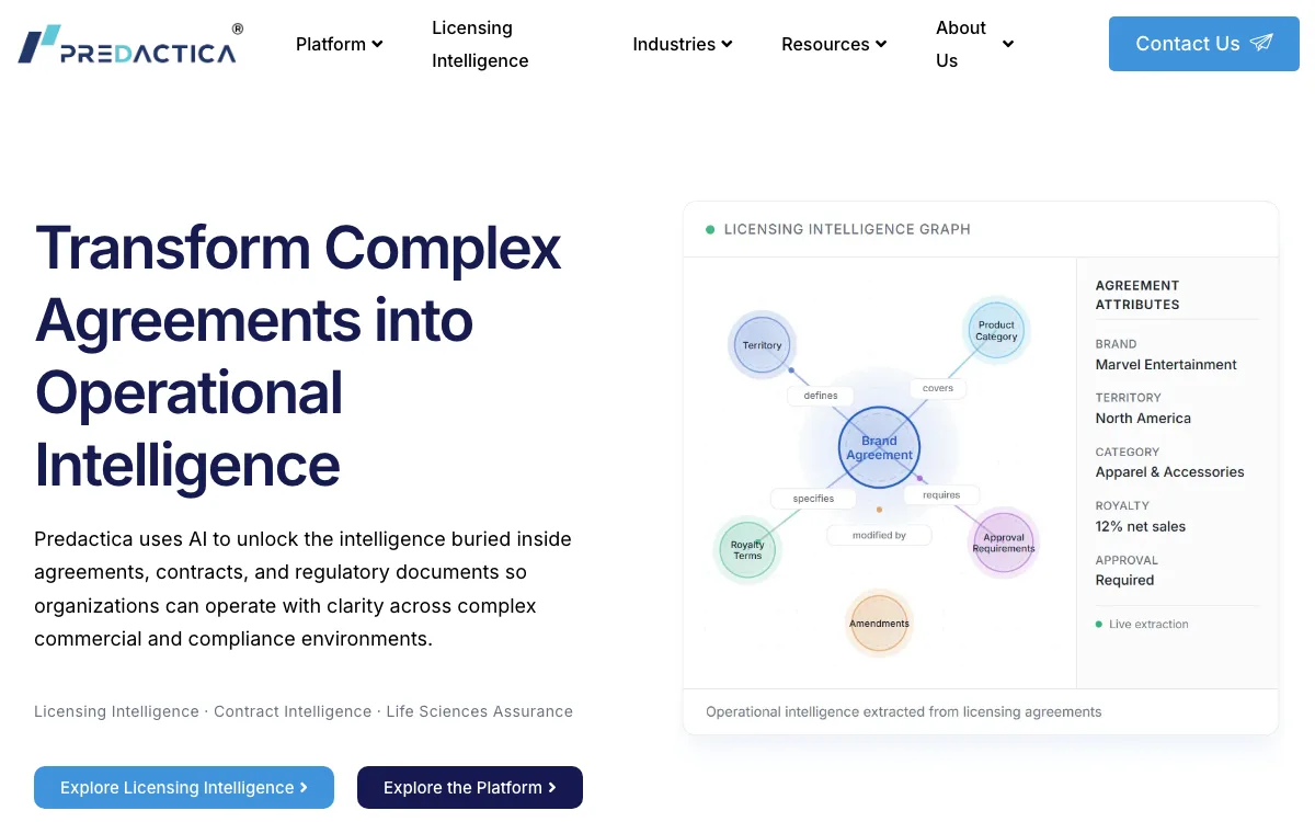 ContractGenie homepage screenshot