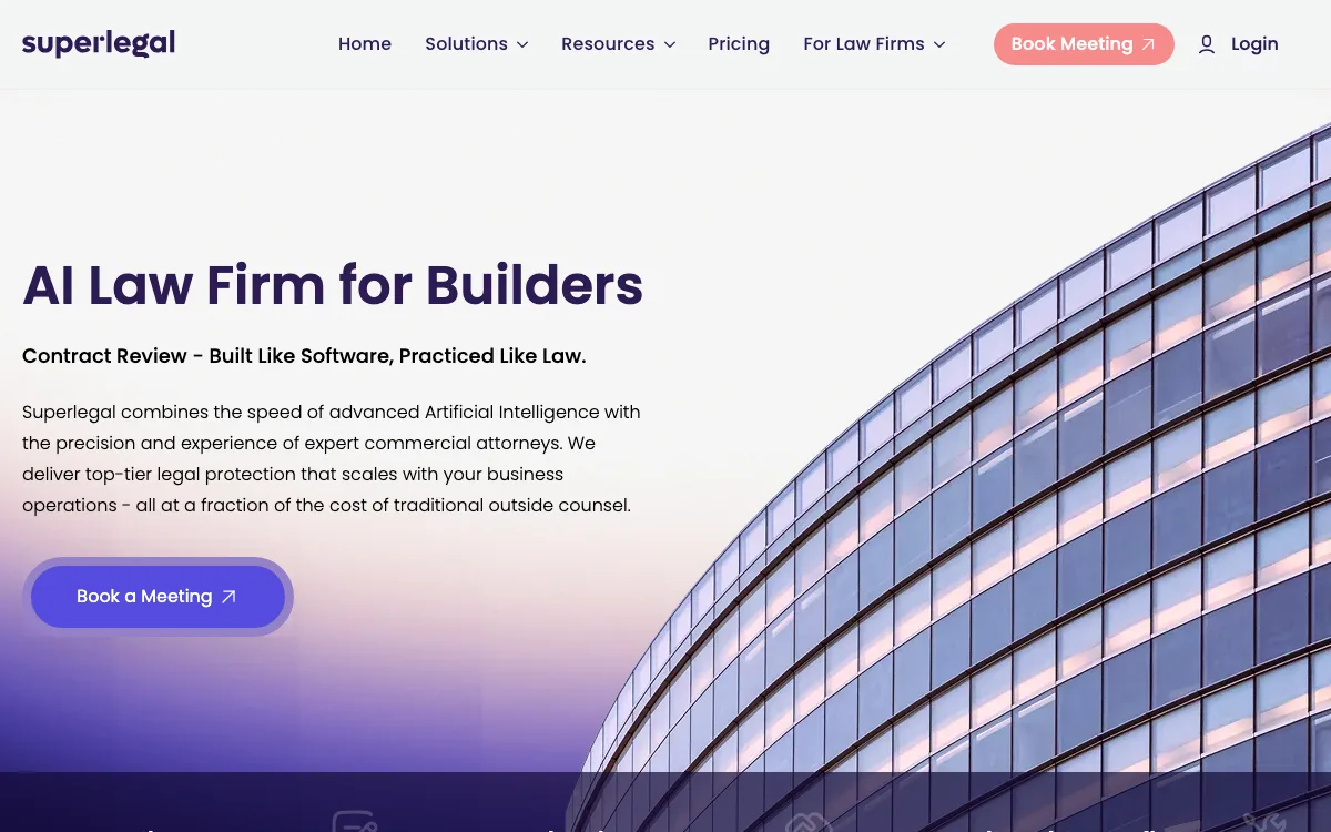 Superlegal homepage screenshot