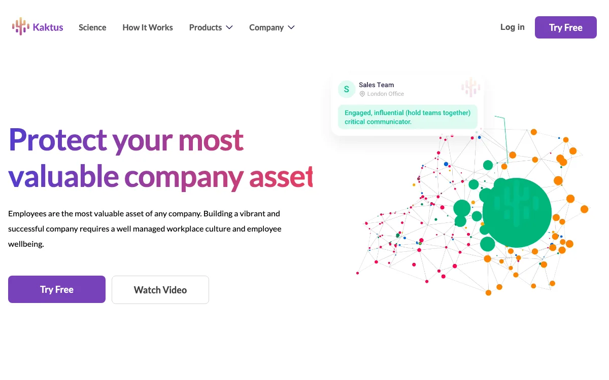 Kaktus AI homepage screenshot