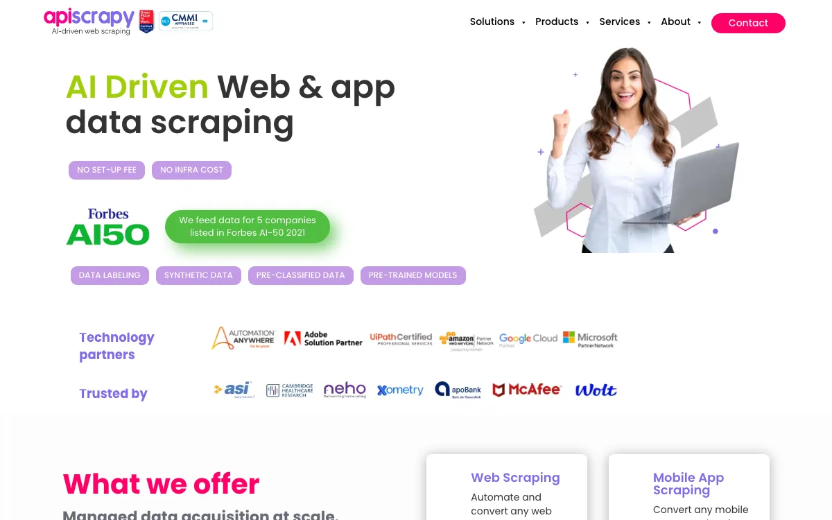 APIscrapy homepage screenshot