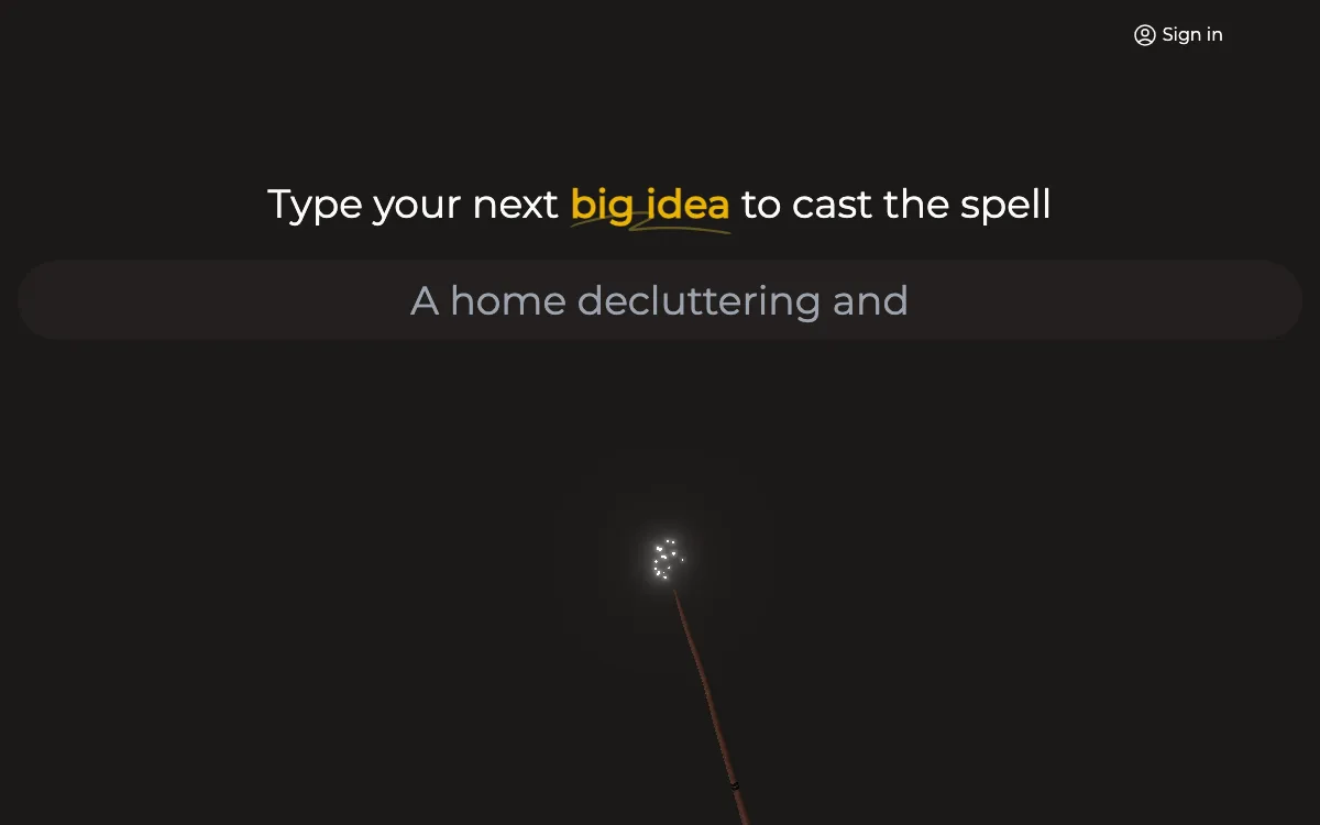 NameWizard AI homepage screenshot