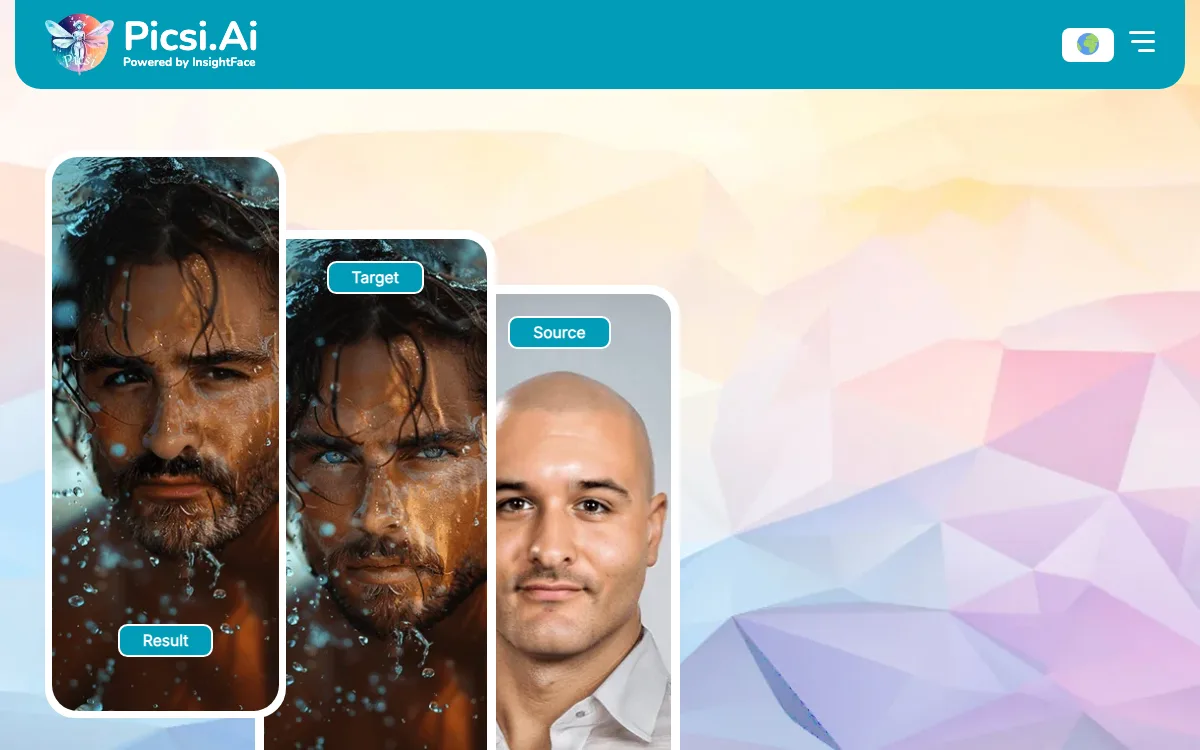 Picsi.Ai - Powered by InsightFace homepage screenshot