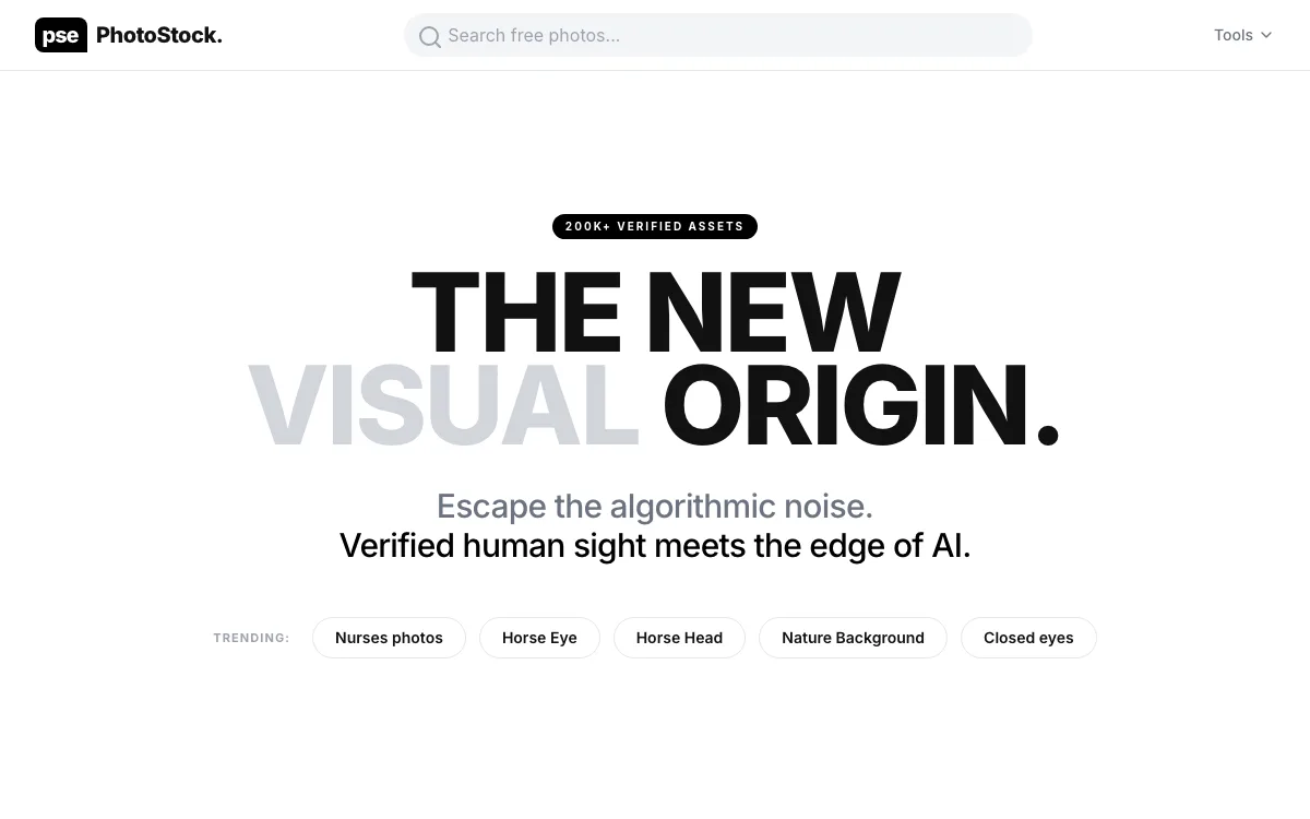 Photostockeditor homepage screenshot