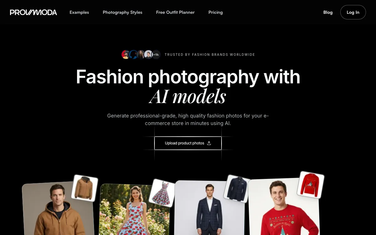 Provamoda homepage screenshot