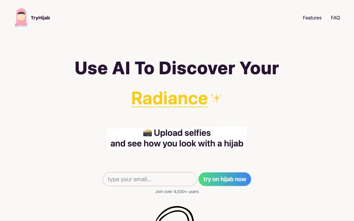 TryHijab homepage screenshot