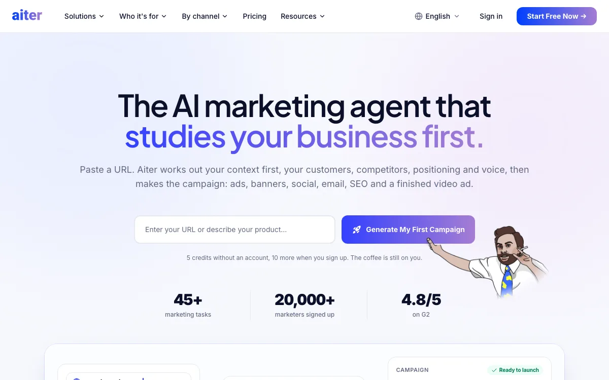 Aiter homepage screenshot
