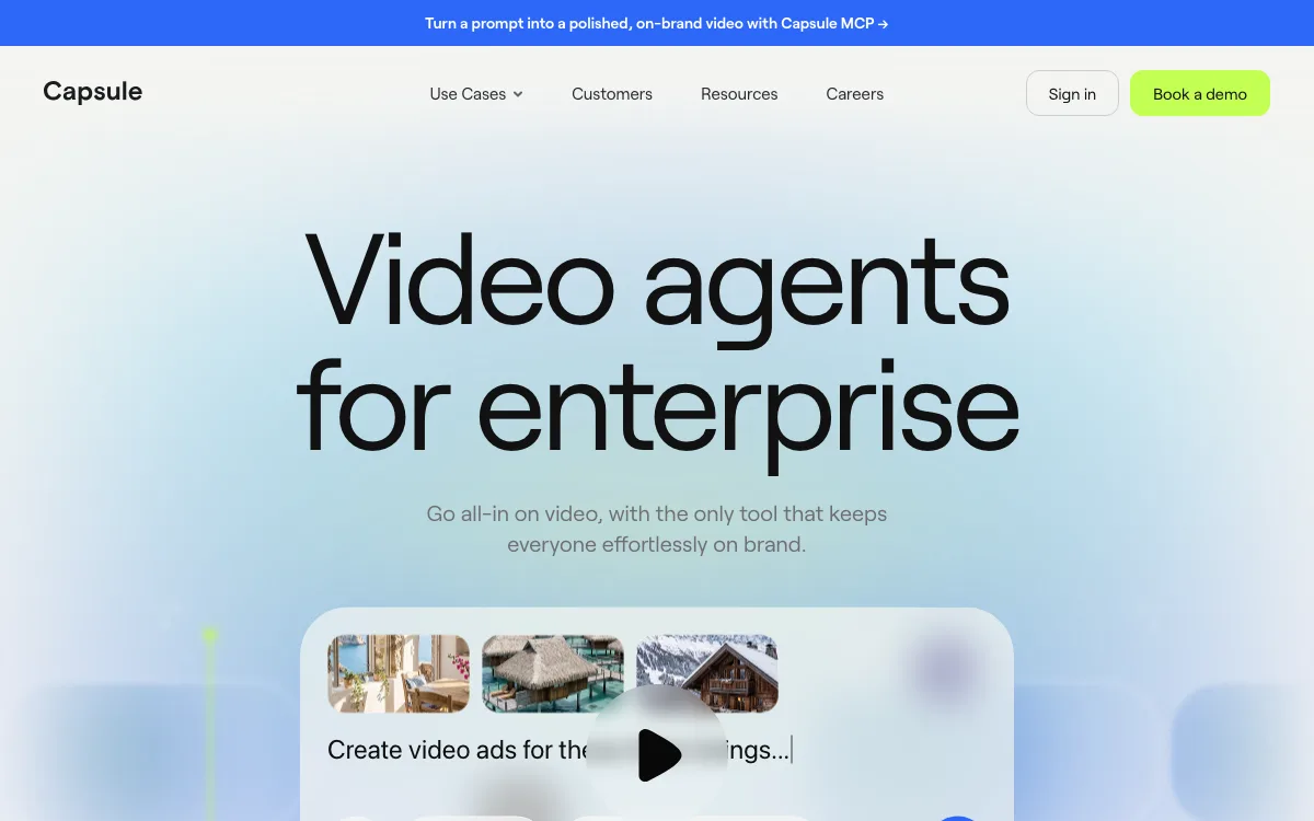 Capsule homepage screenshot