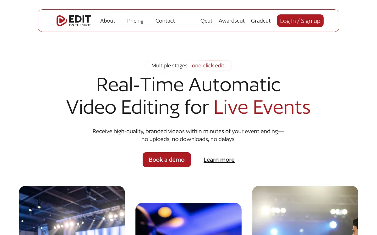 Edit on the Spot homepage screenshot
