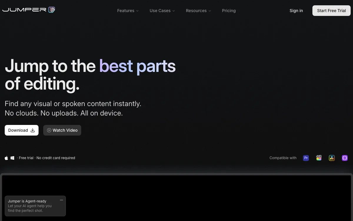 Jumper homepage screenshot