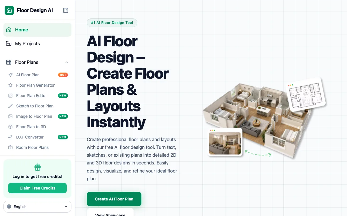 FloorDesign.ai homepage screenshot